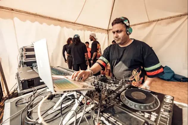 Crowd enjoying music